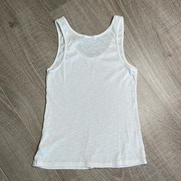 PROJECT SOCIAL T Los  Angeles White Scoop Neck Sleeveless Tank Top Womens Medium - Picture 5 of 6